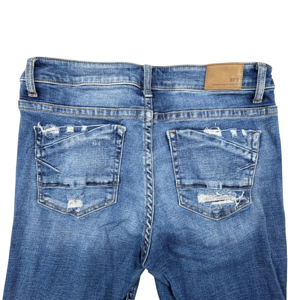 BKE Payton Bootcut Jeans Women 29x29.5 Mid Rise Distressed Universal Fit - Picture 4 of 13